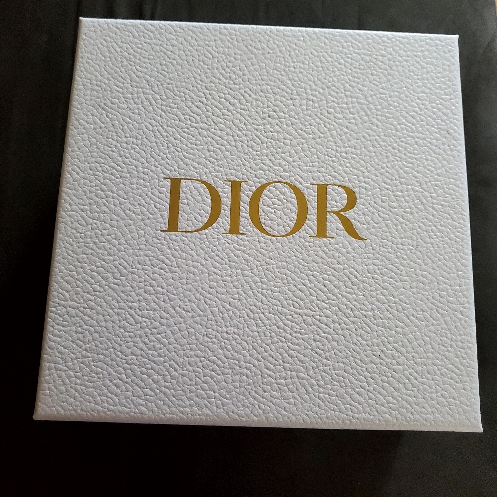 Dior White Textured Box with Gold Logo